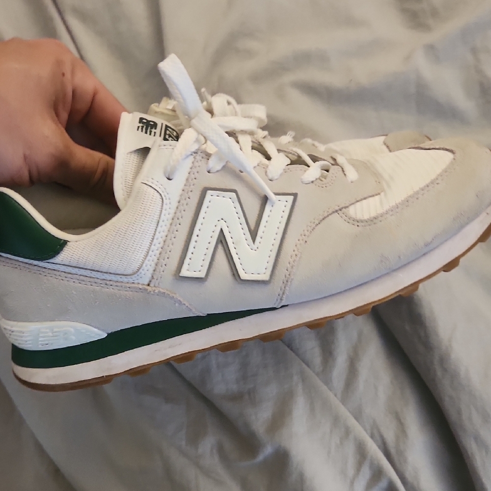 New Balance Gray and Green Athletic Shoes